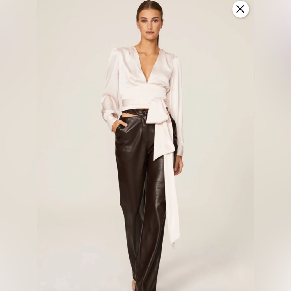 Marissa Webb Collective blush tie blouse